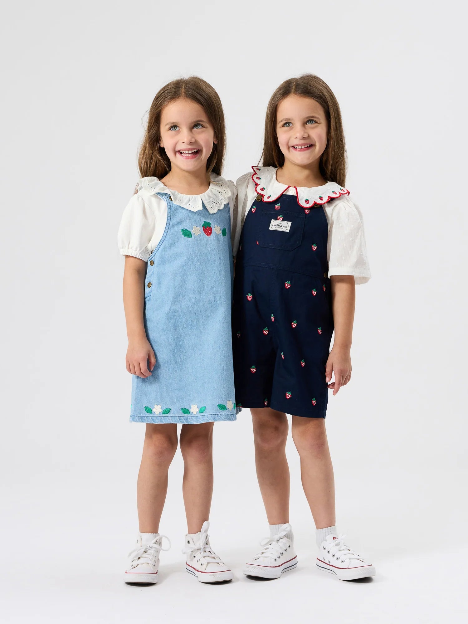 Wild Strawberry Pinafore Dress | Goldie + Ace