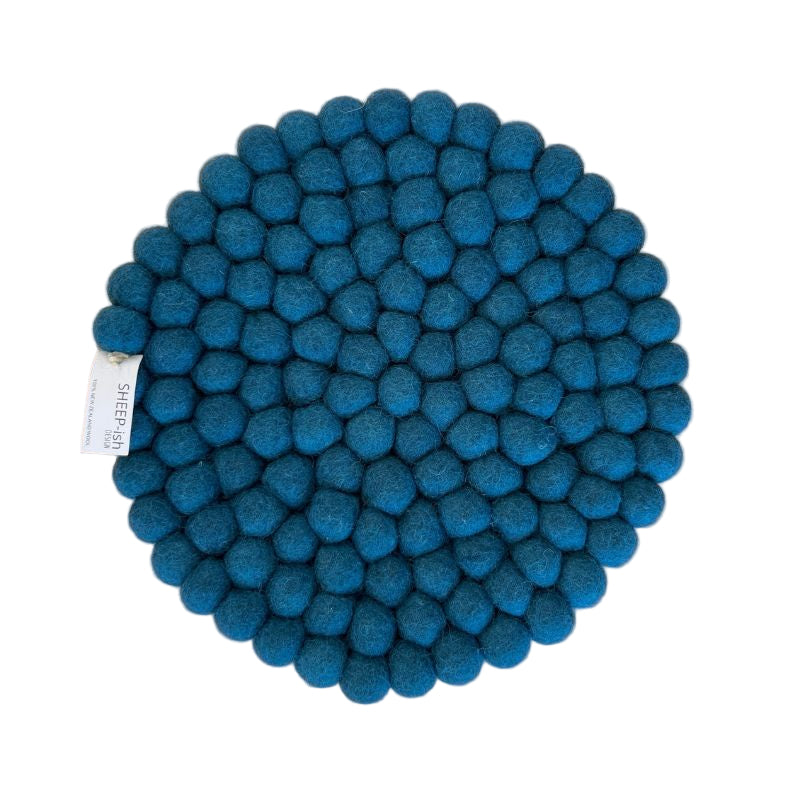 Felt Ball Pot Stand - Teal | SHEEP-ish