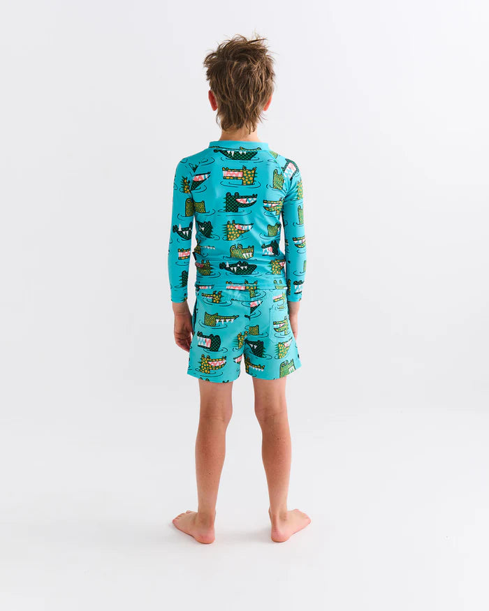 Crocodile Rock Green Boardies | Kip & Co