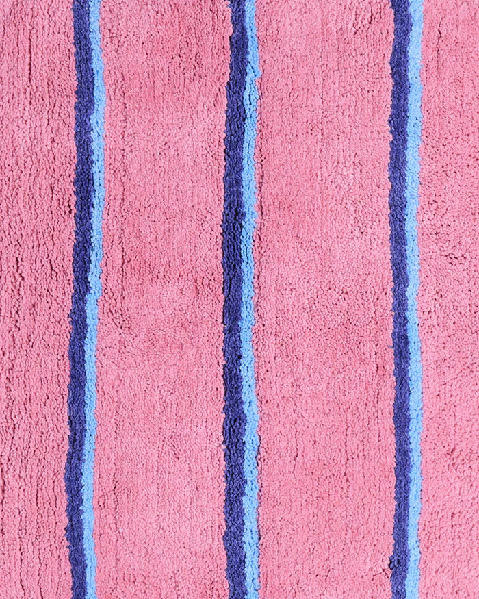 Blushing Stripe Round Bath Mat | Kip & Co