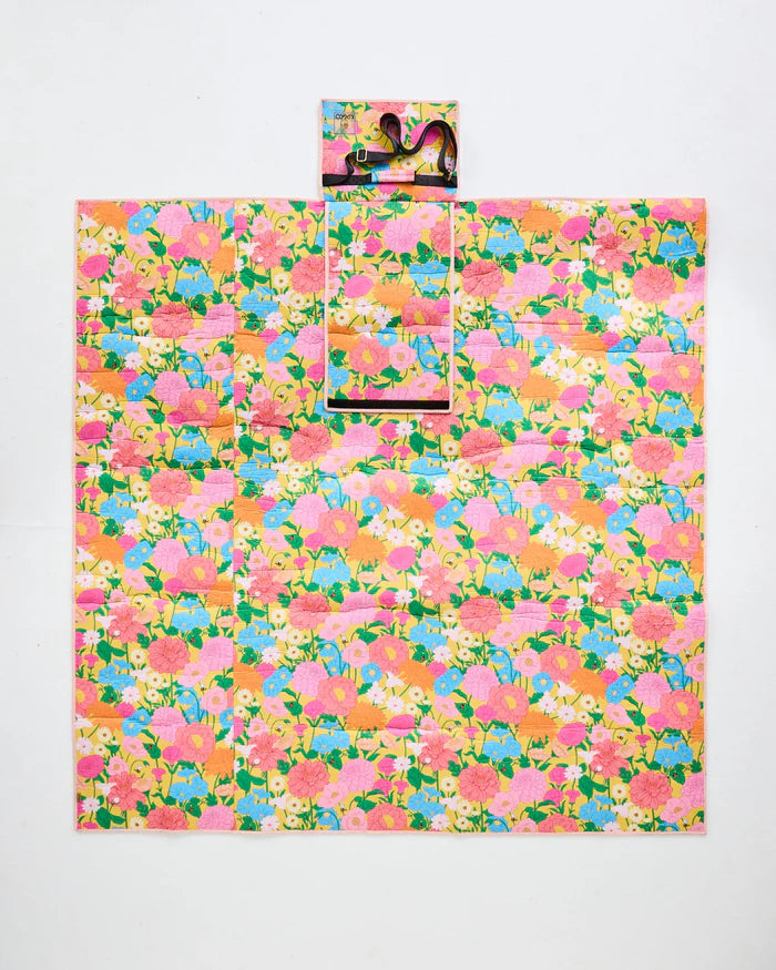 Follow The Sun Yellow Picnic Mat | Kip & Co