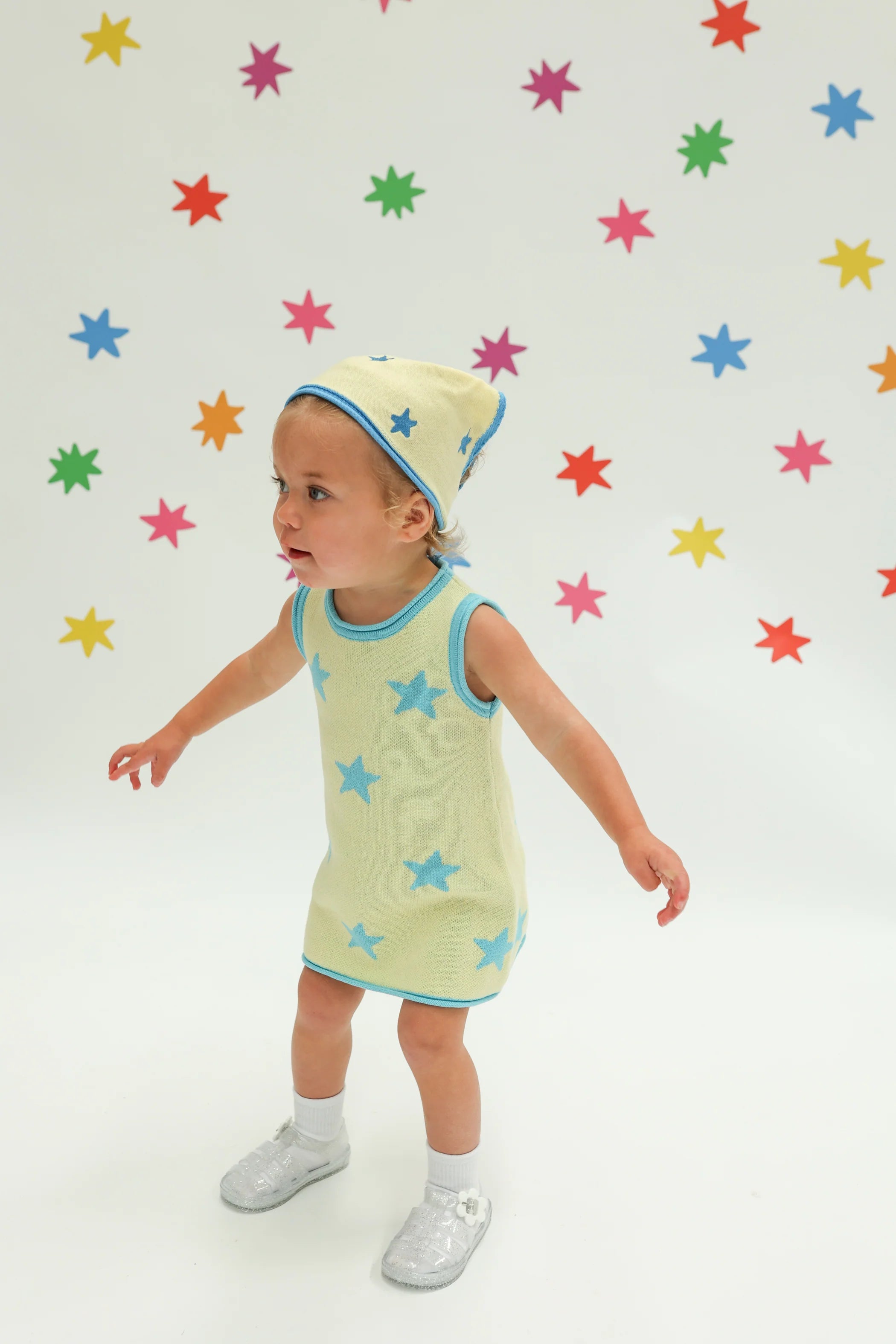 Stars Align Dress - Yellow + Blue | Sunday Siblings
