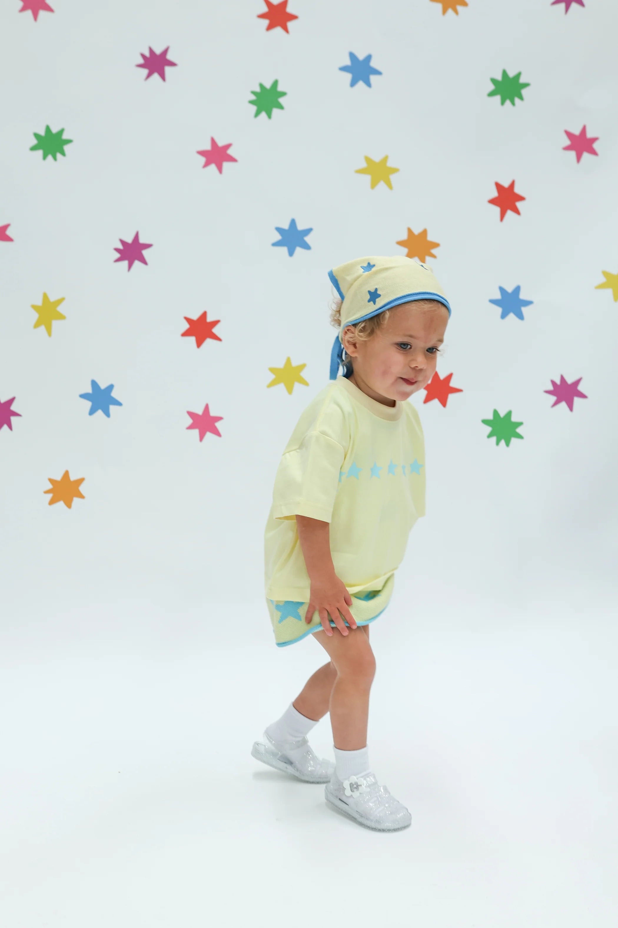 Stars Align Tee - Yellow + Blue | Sunday Siblings