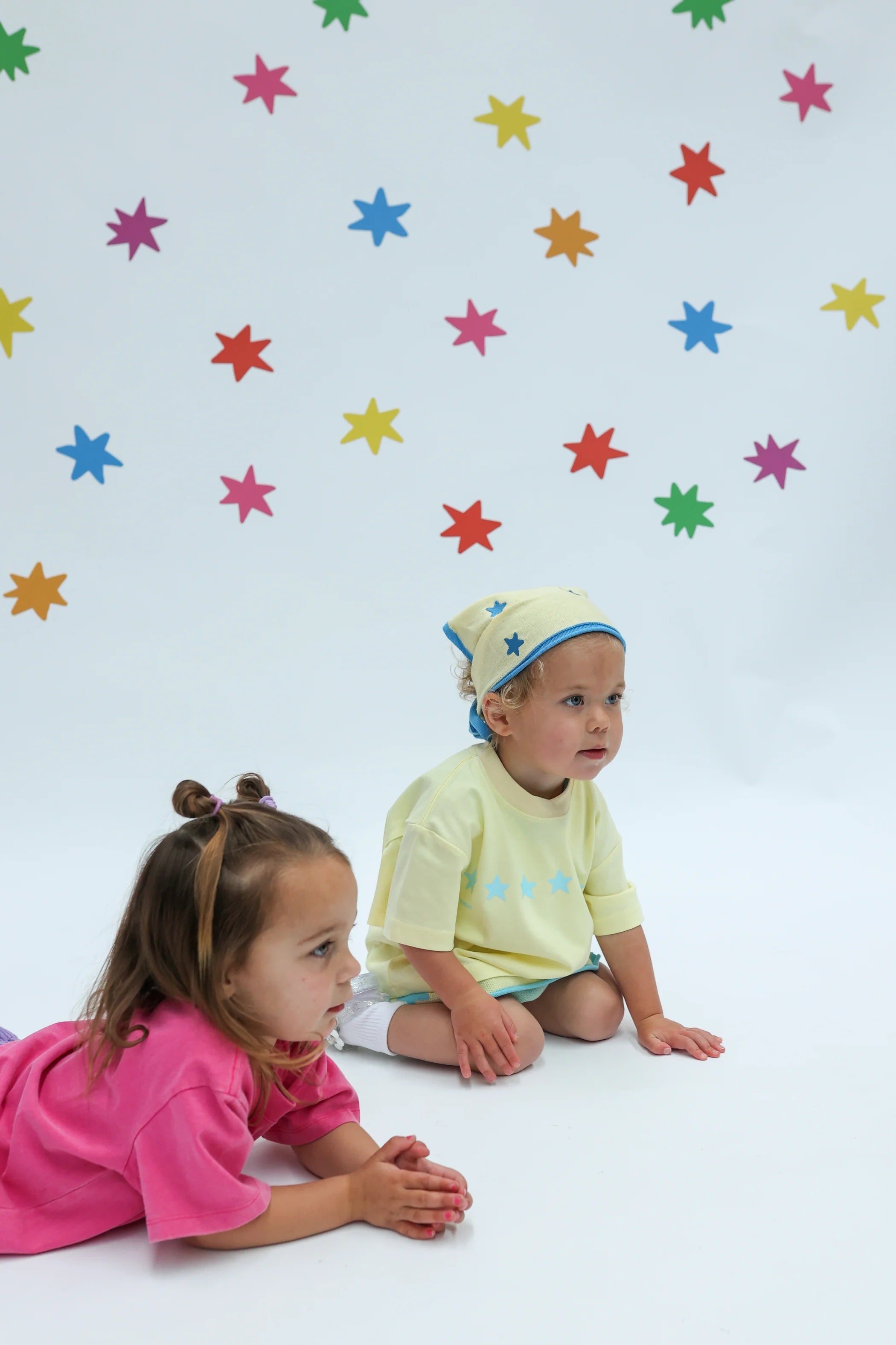 Stars Align Tee - Yellow + Blue | Sunday Siblings