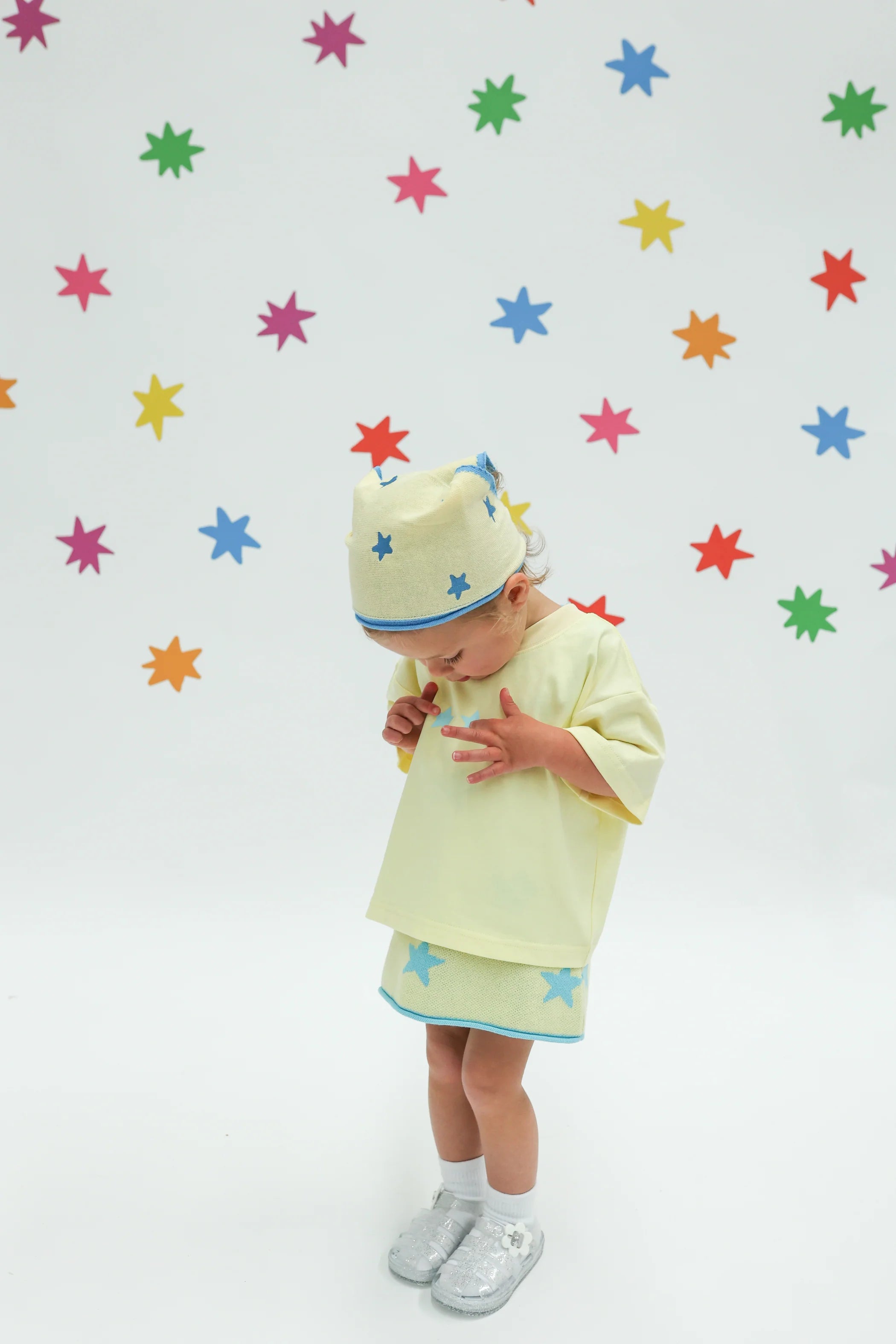 Stars Align Tee - Yellow + Blue | Sunday Siblings