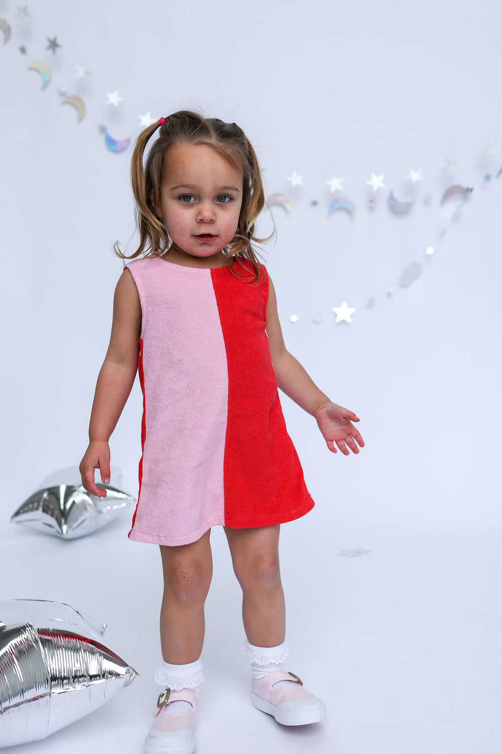 Lunar Dress - Red + Pink | Sunday Siblings