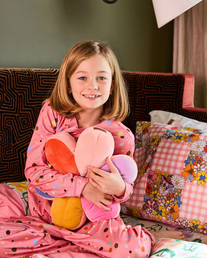Sunny Field Velvet Petal Cushion | Kip & Co