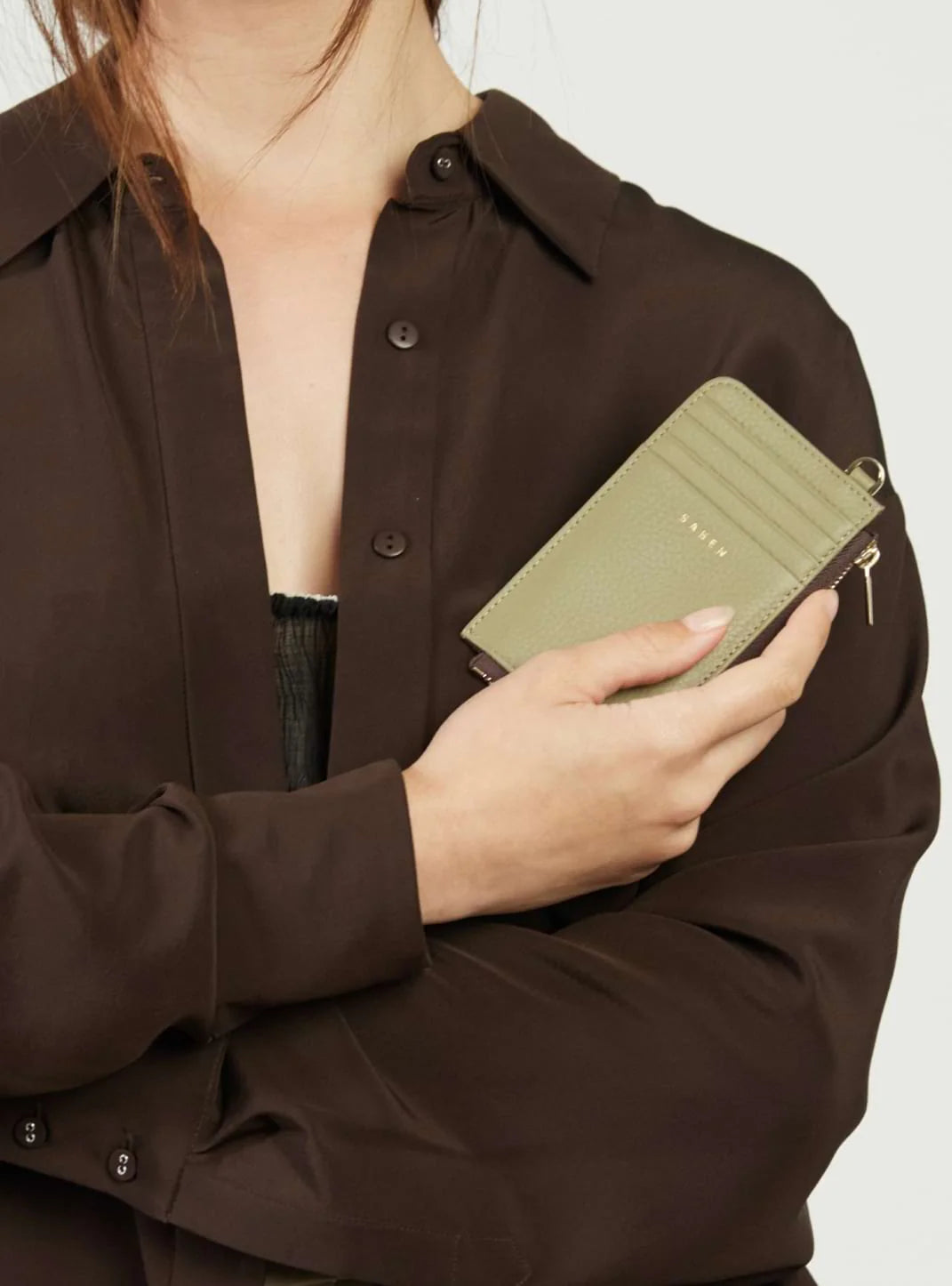 Winona Card Holder Eucalyptus | Saben