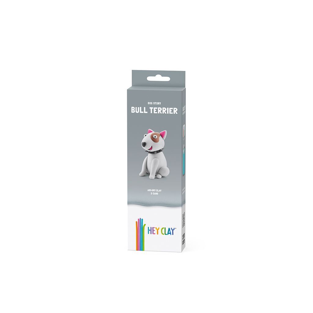 DOG STORY, BULL TERRIER, 3 CANS, 5 COLOUR | Hey Clay