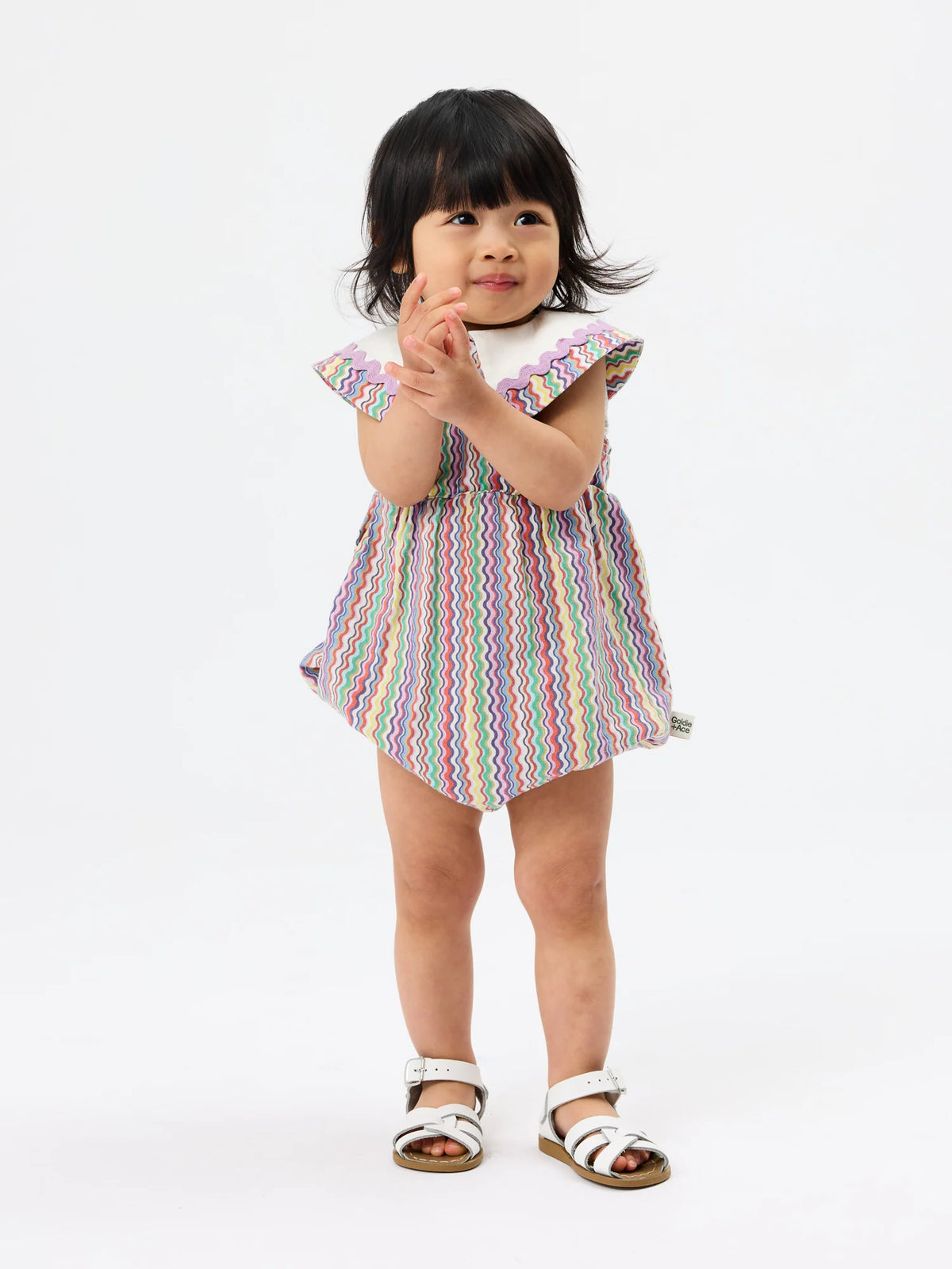 Ric Rac Ava Collared Romper | Goldie + Ace