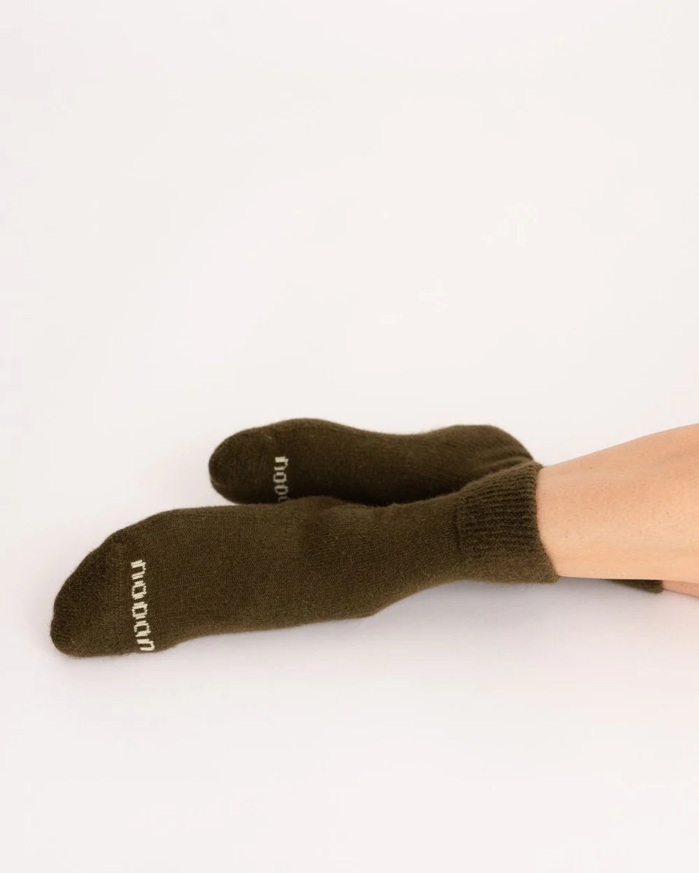 Yan Possum Merino Wool Socks - Military Olive | Nooan