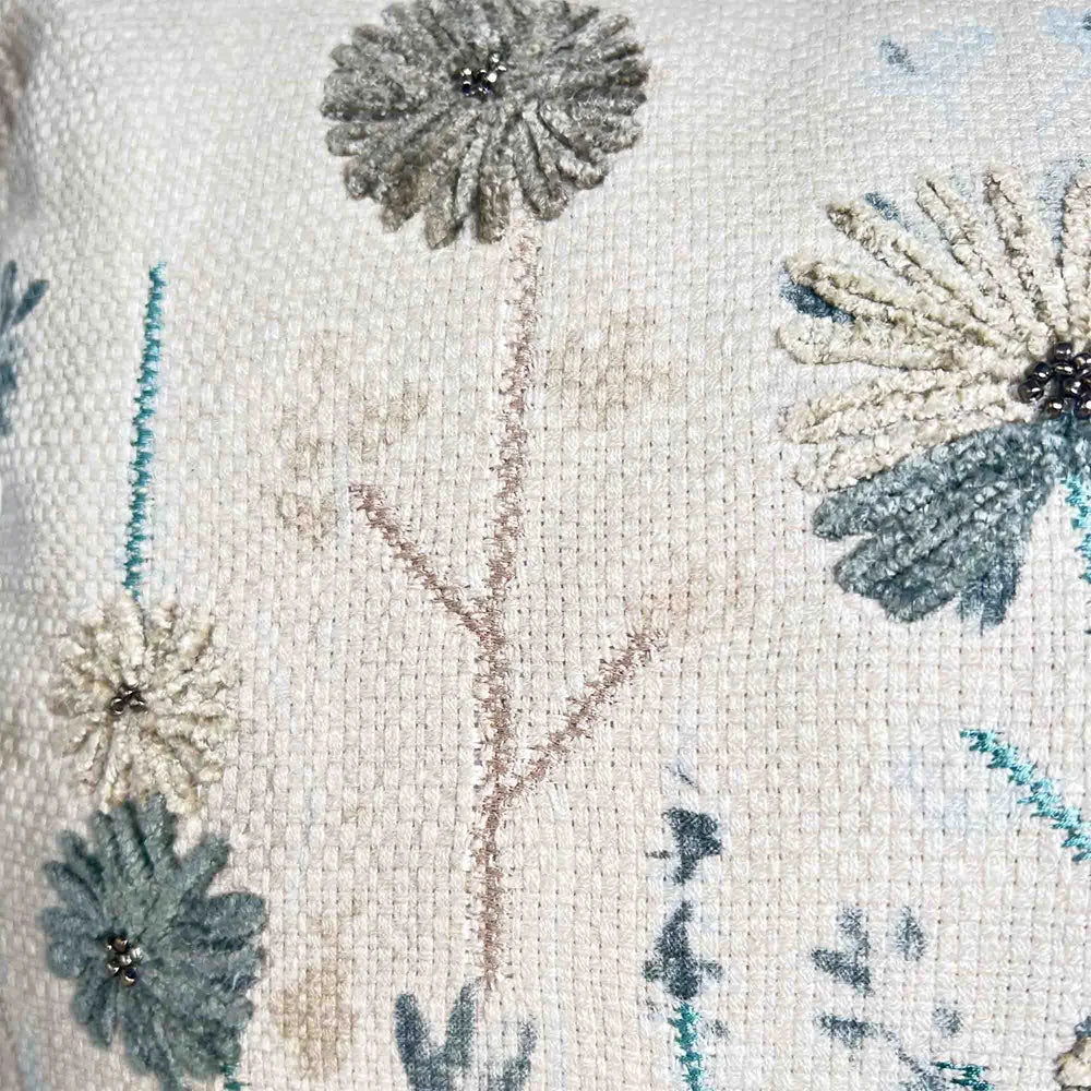 Wildflowers Embroidered Cushion 35x50cm | Linens & More