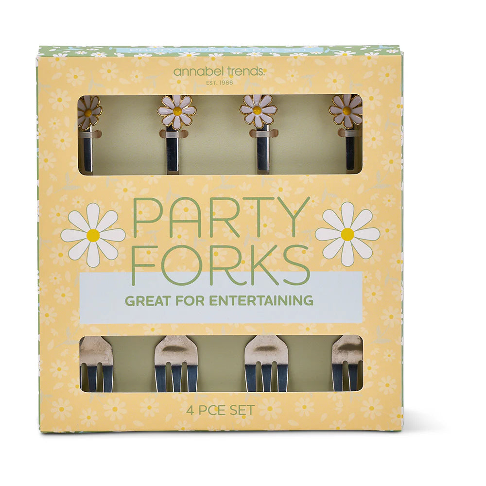 Party Forks 4pc - Daisies | Annabel Trends