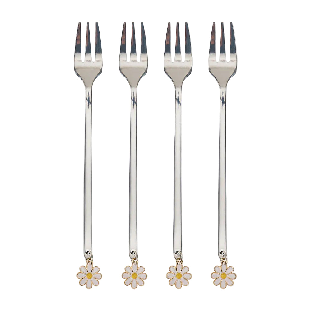 Party Forks 4pc - Daisies | Annabel Trends