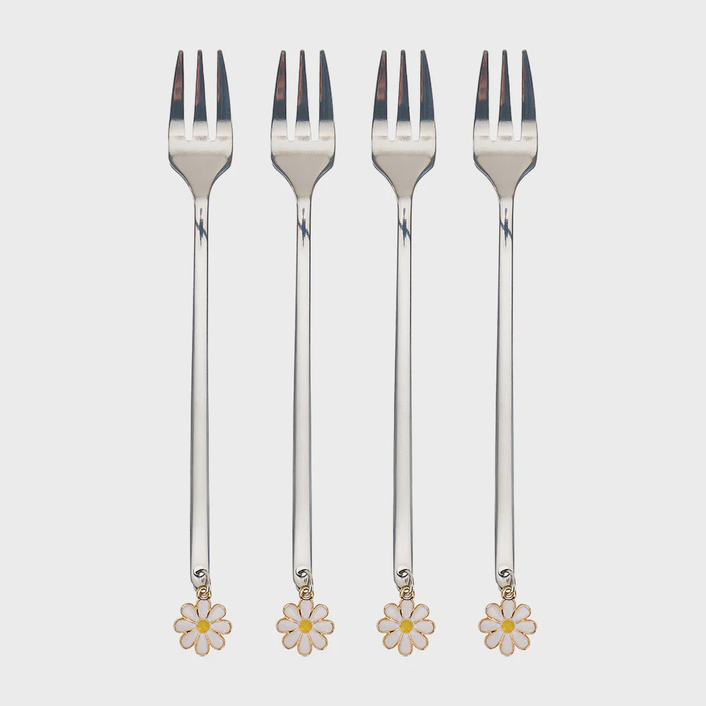 Party Forks 4pc - Daisies | Annabel Trends