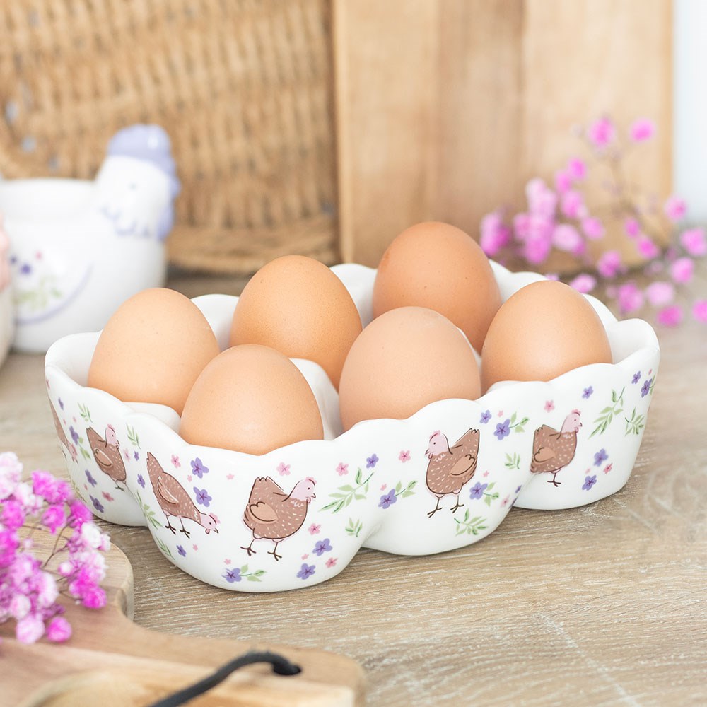 Egg Holder - Floral Print | Floral Hen