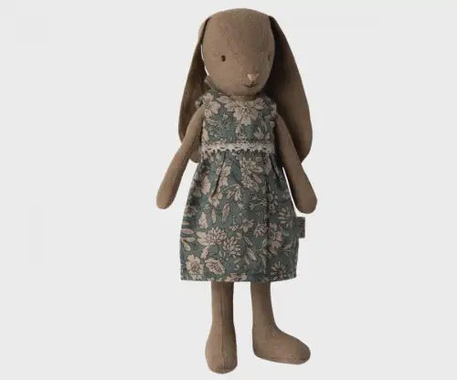 Bunny Size 1 Brown - Blue Dress | Maileg