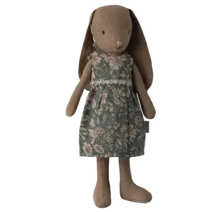 Bunny Size 1 Brown - Blue Dress | Maileg