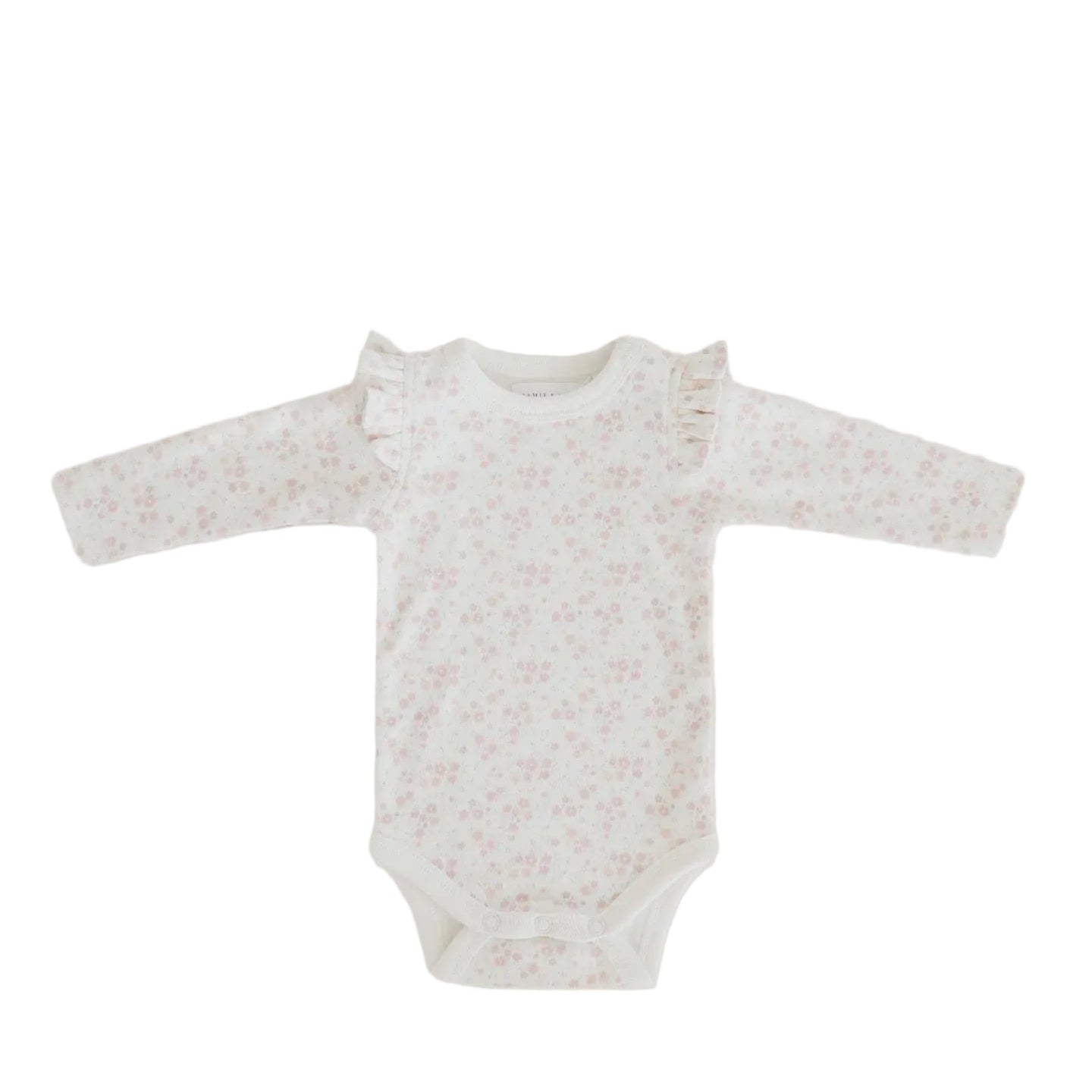 Organic Cotton Frill Bodysuit - Primrose Floral | Jamie Kay