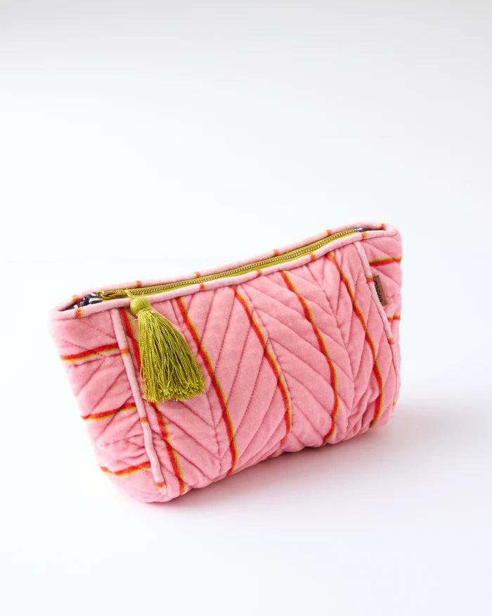 Wategos Soiree Stripe Velvet Toiletry Bag | Kip & Co