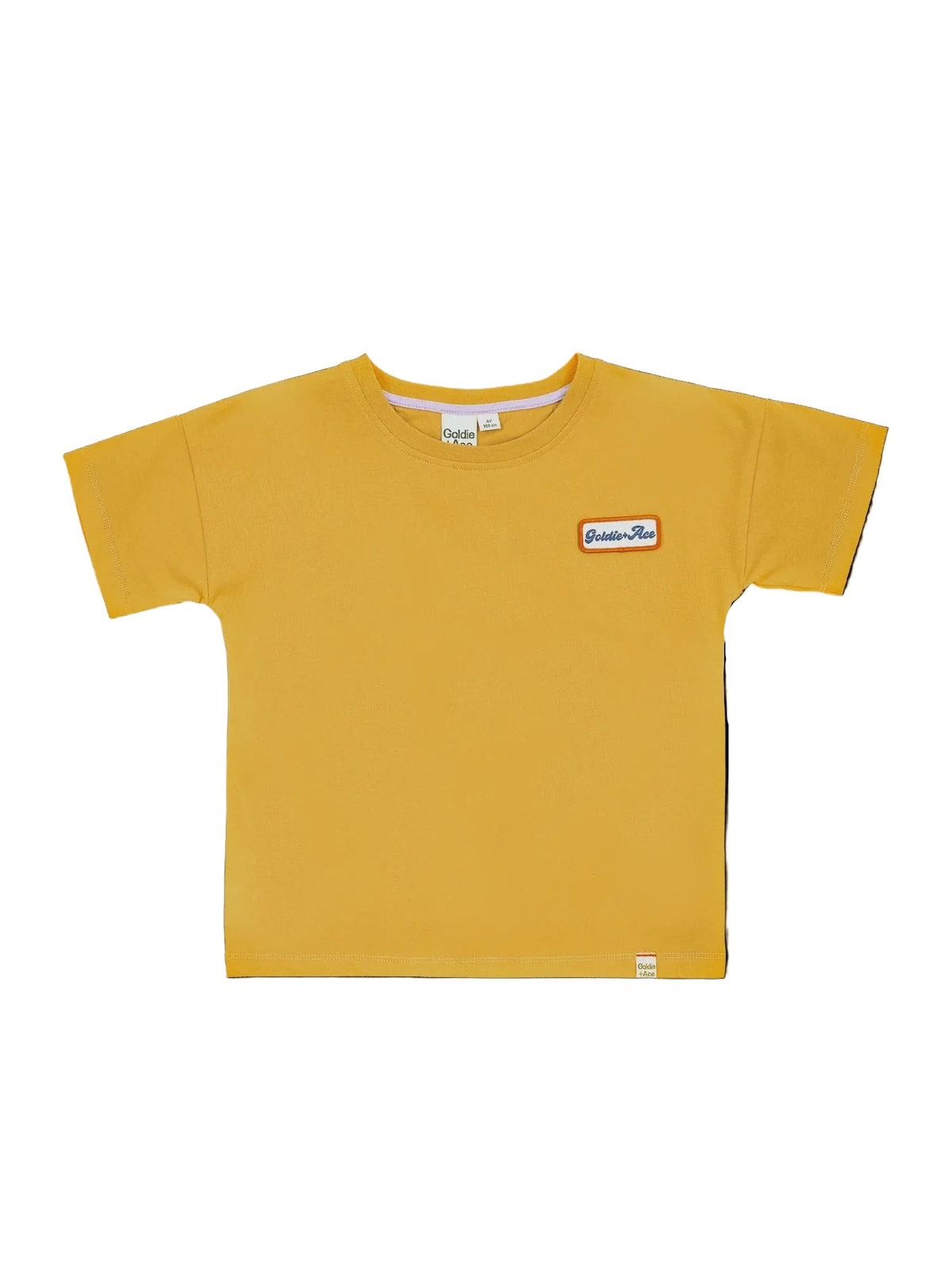 Contrast Stitch Logo T-Shirt - Yellow | Goldie + Ace