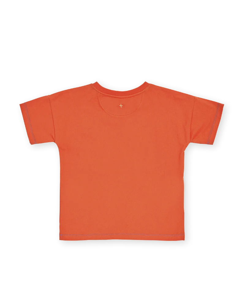 Contrast Stitch Logo T-Shirt - Rust | Goldie + Ace