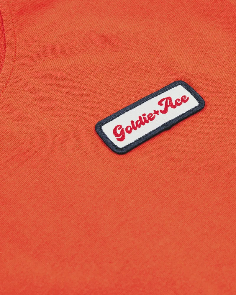 Contrast Stitch Logo T-Shirt - Rust | Goldie + Ace