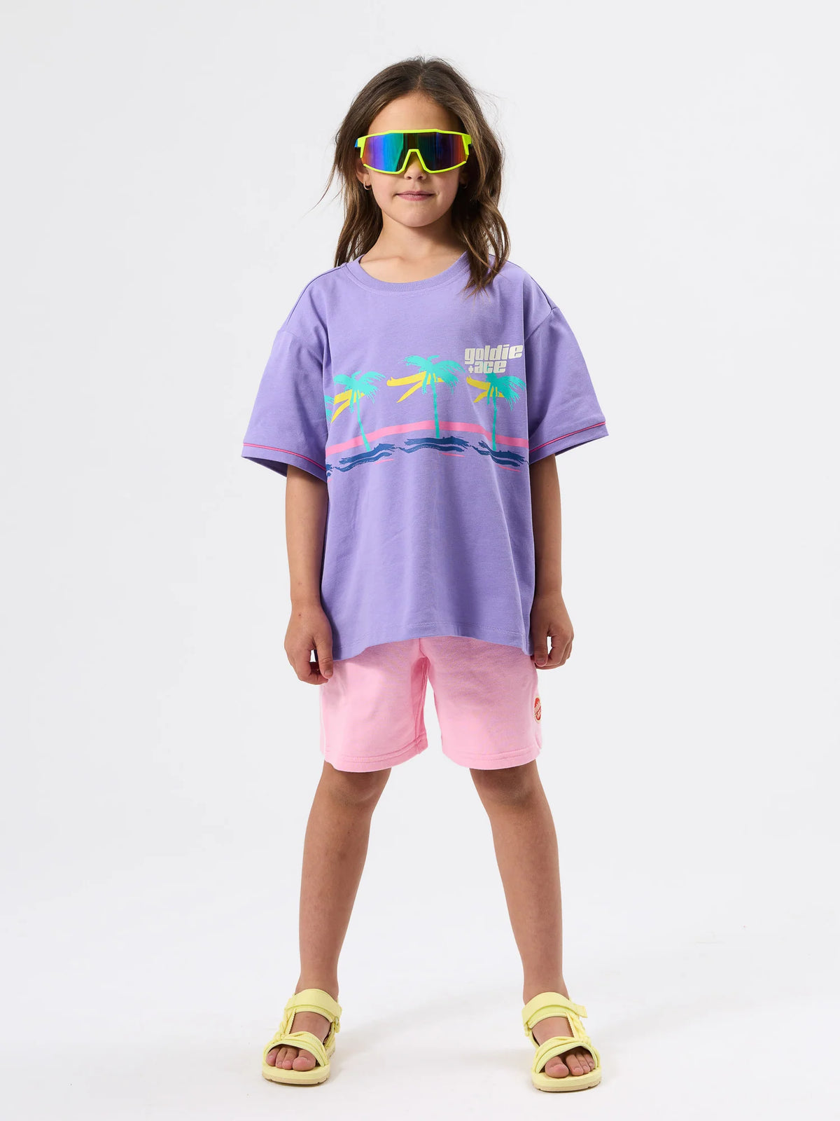 Piped Sweat Shorts - Pink | Goldie + Ace