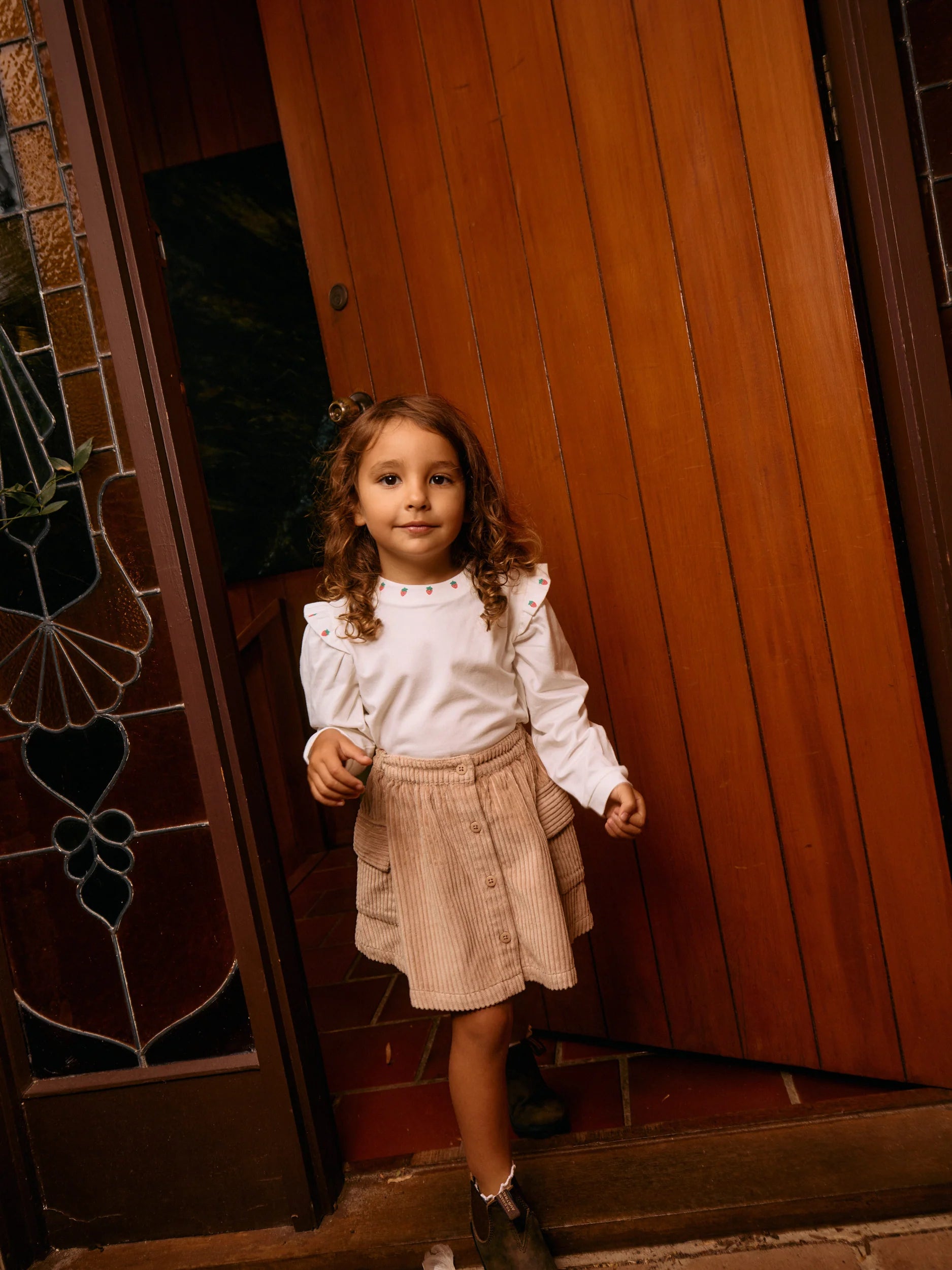 MINI STRAWBERRY LONG SLEEVE TOP | Goldie + Ace