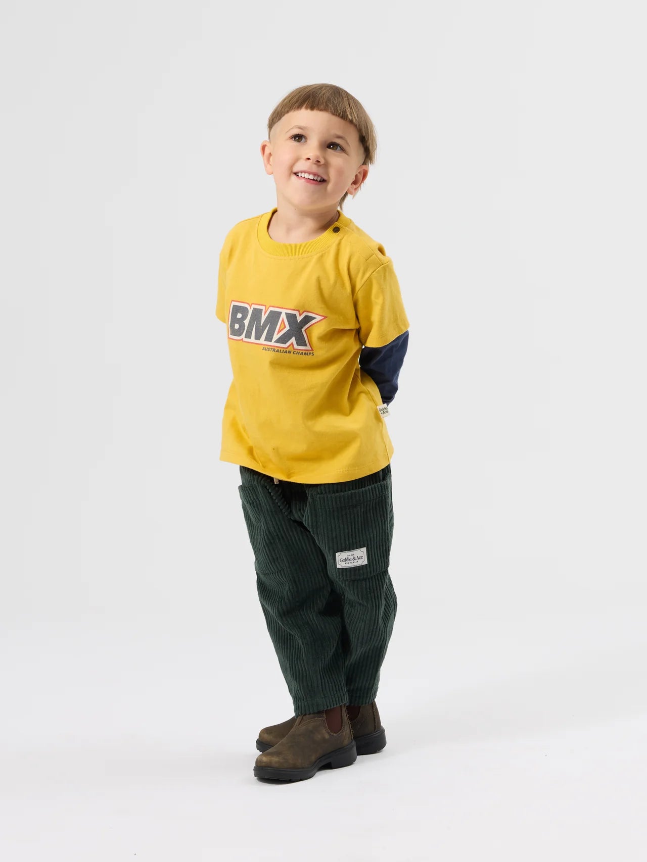 KIT CORDUROY POCKET PANT - MOSS | Goldie + Ace