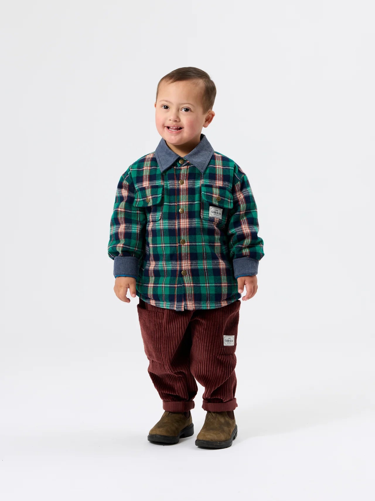 KIT CORDUROY POCKET PANT BROWN | Goldie + Ace