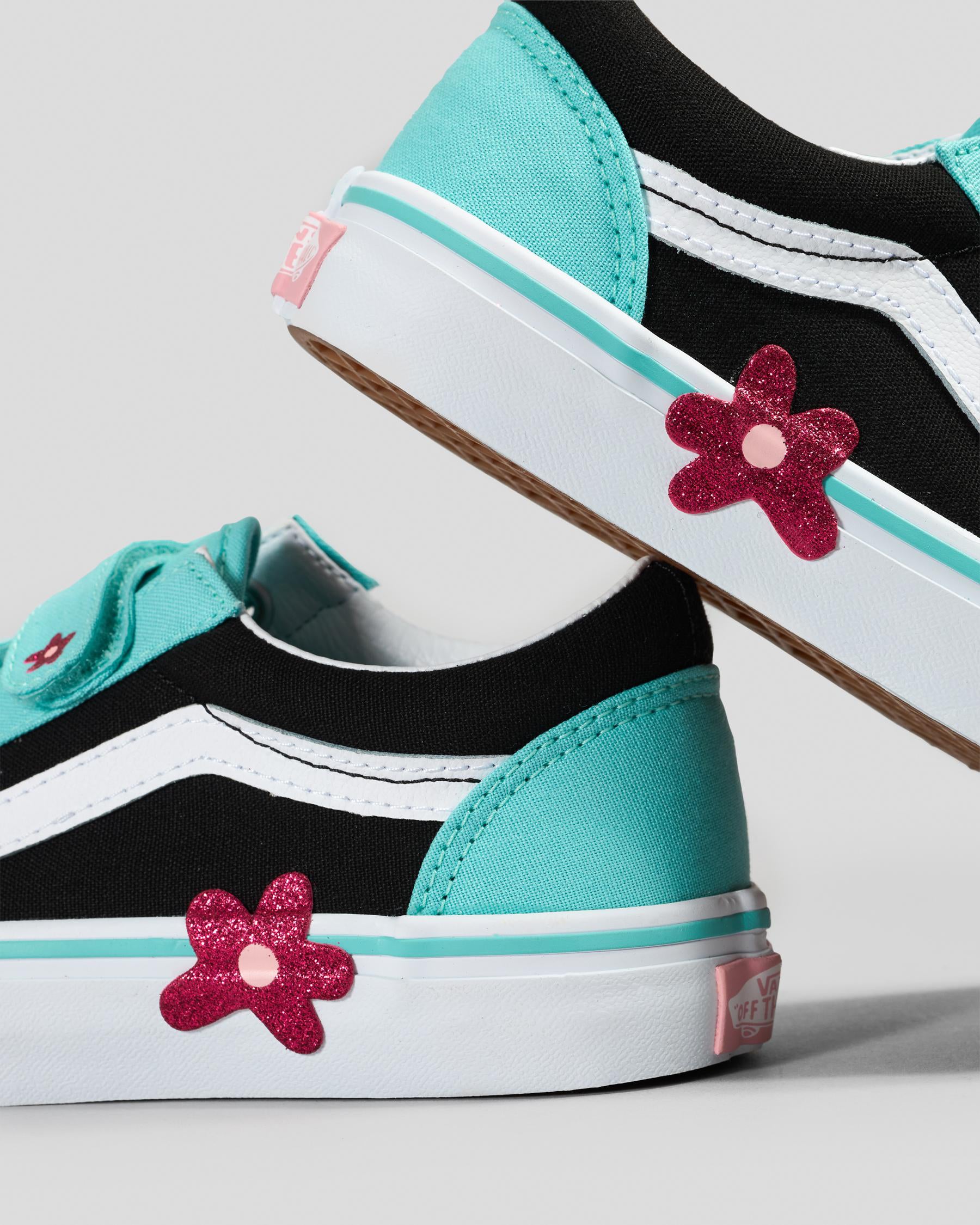 YOUTH - OLD SKOOL V FLOWER GLITTER FLOWER POWER MULTI/TRUE WHITE | Vans
