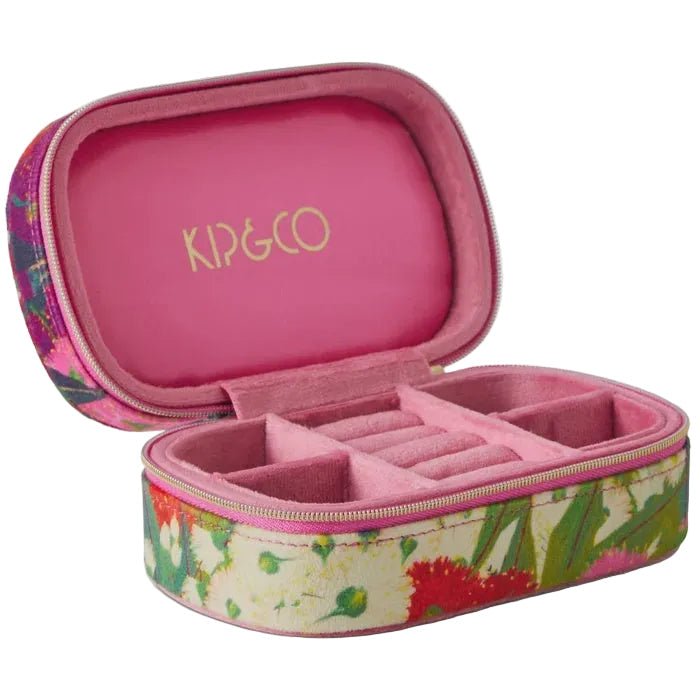 Australian Bush Blossom Travel Velvet Jewellery Box | Kip & Co