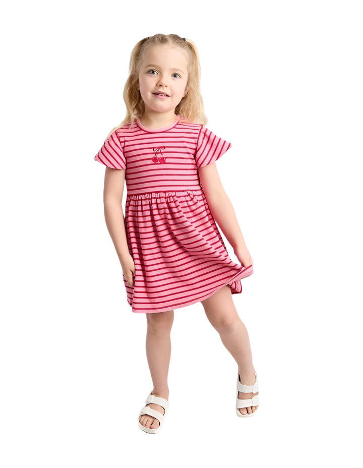 Betty Rib Dress || Pink | Eve Girl