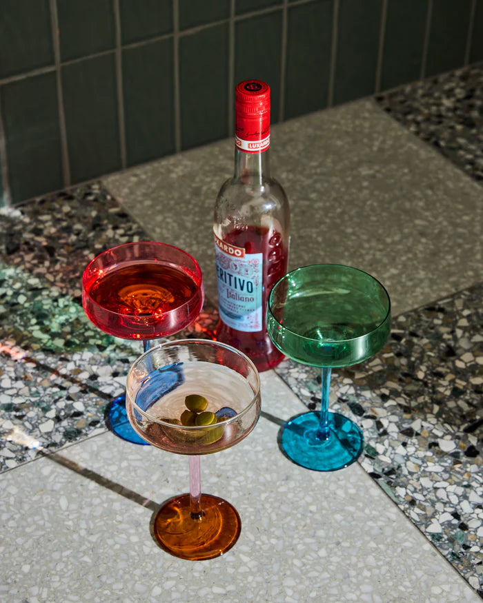 Pistachio Crush Margarita Glass 2P Set One Size | Kip & Co