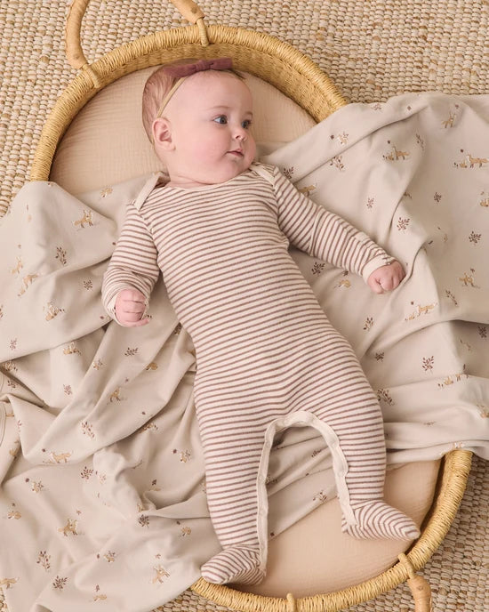 Swaddle Fox Land - Parchment | Quincy Mae