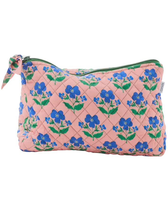 Quilted Cotton Toiletry Purse - Indian Summer Rose | Kip & Co x Anna Spiro