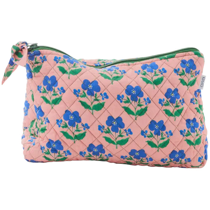 Quilted Cotton Toiletry Purse - Indian Summer Rose | Kip & Co x Anna Spiro