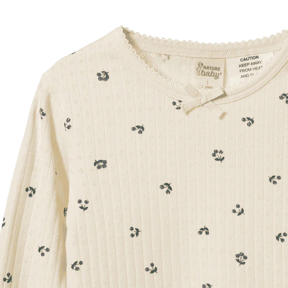 2PC LONG SLEEVE PYJAMAS - Winter Berry Print | Nature Baby