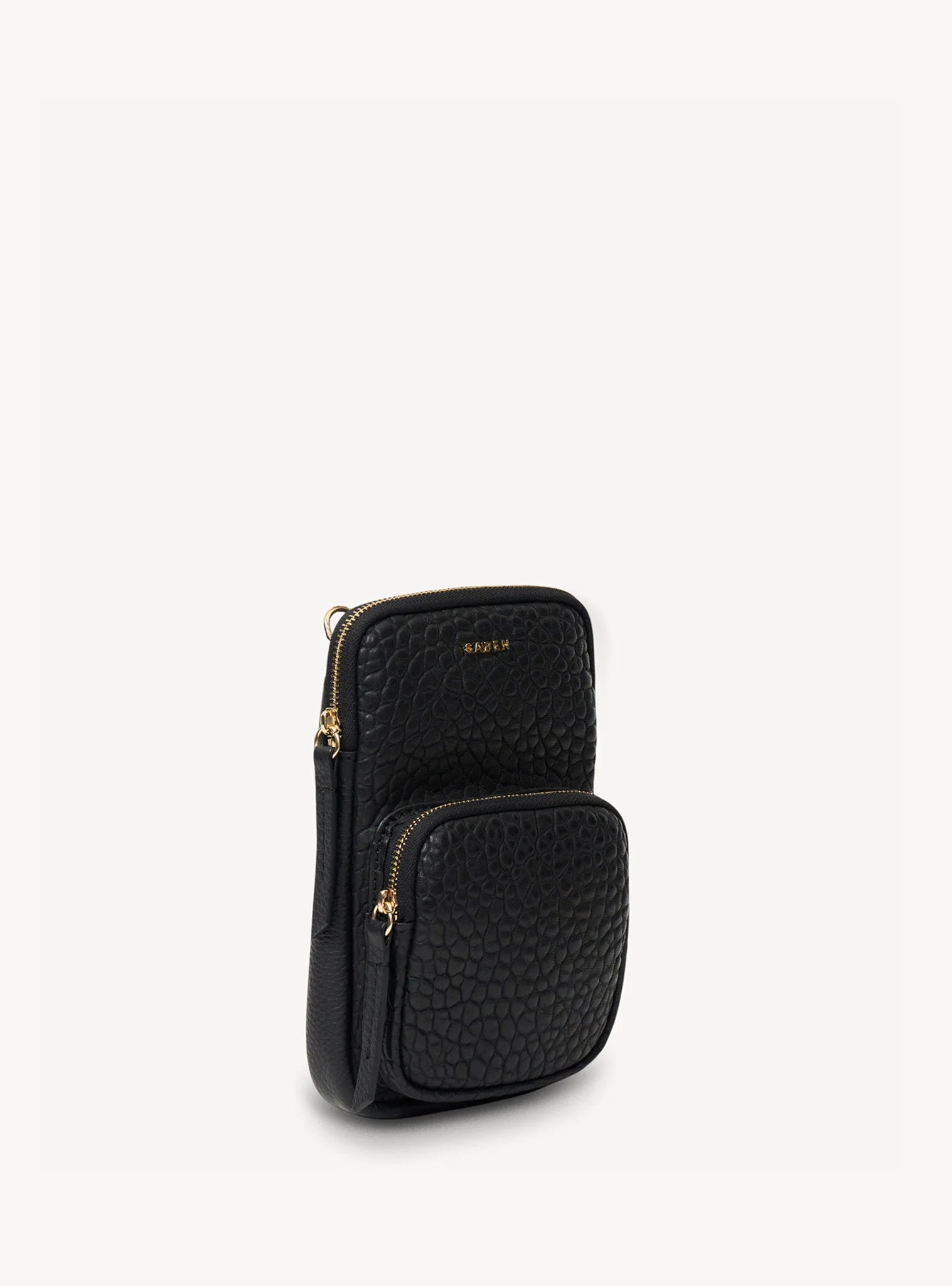 Nikko Pocket Phone Sling | Black Bubble | Saben