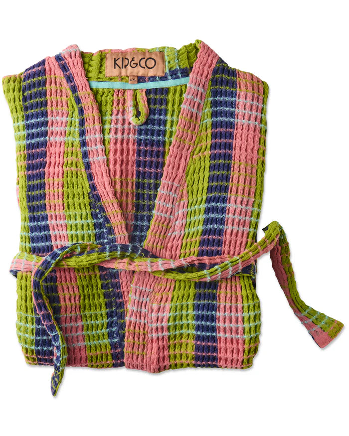 Florida Tartan Waffle Bath Robe | Kip & Co