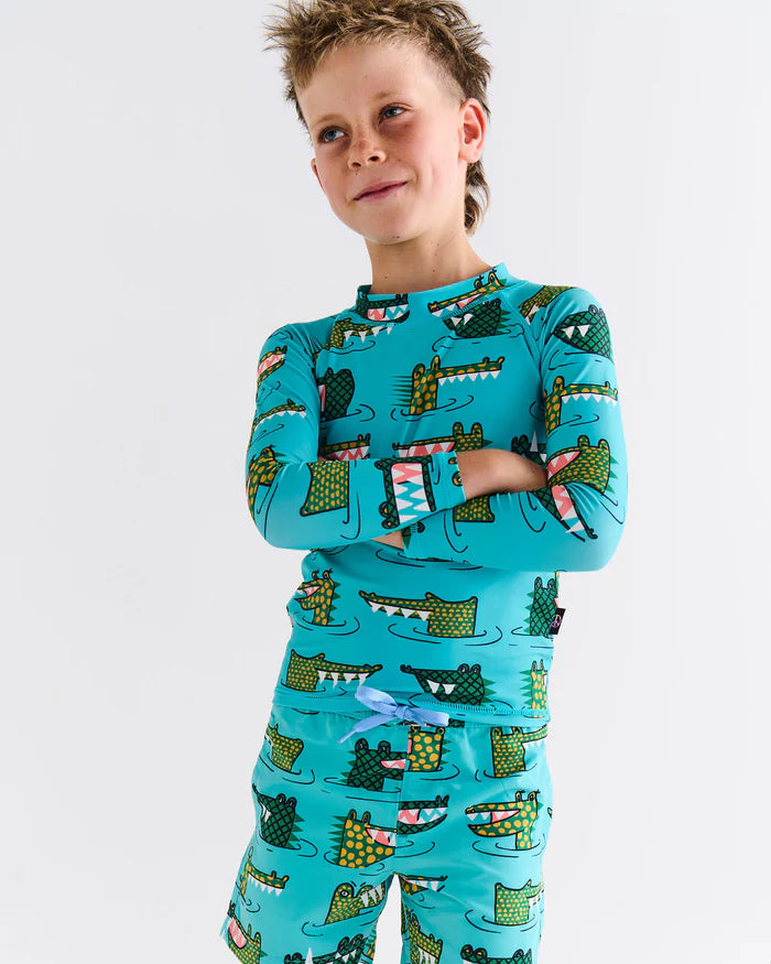 Crocodile Rock Green Boardies | Kip & Co