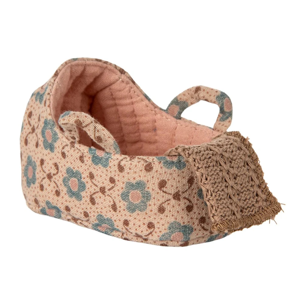 Carry Cot Baby Mouse - Rose | Maileg