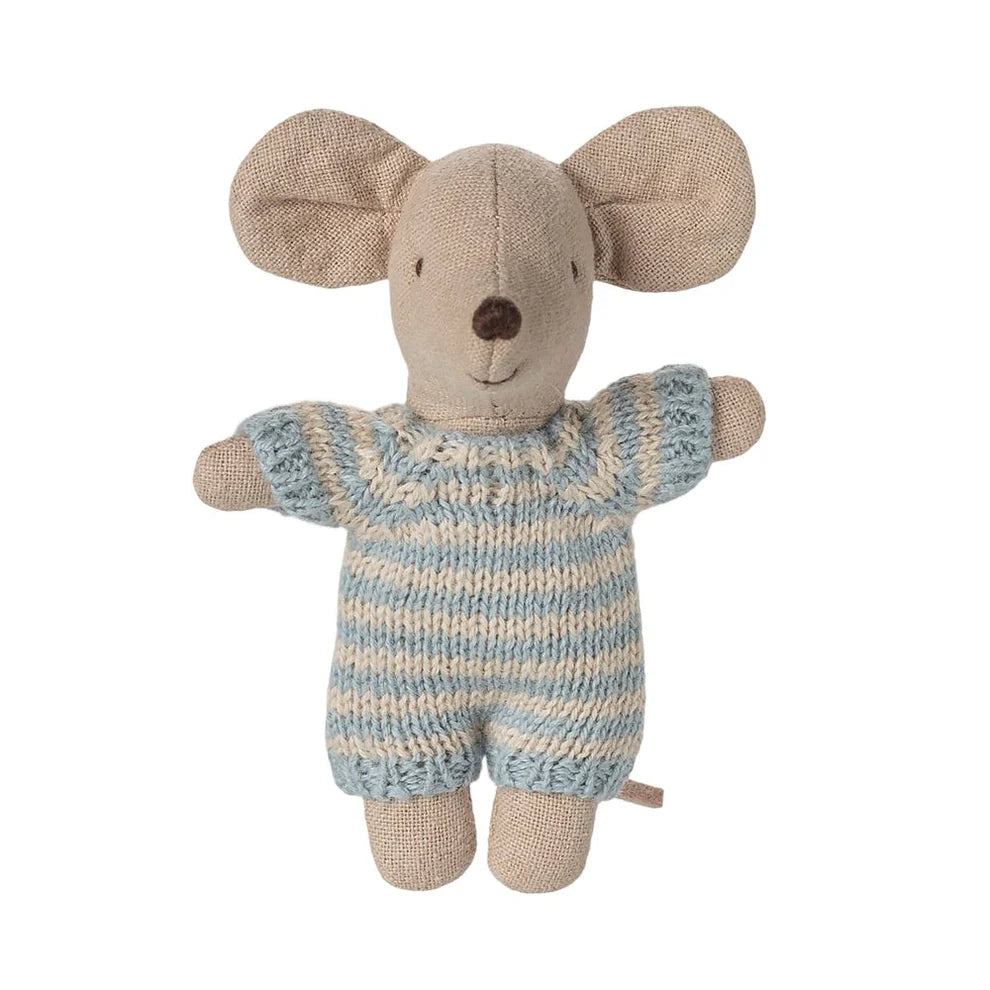 Baby Mouse in Carry Cot - Blue | Maileg