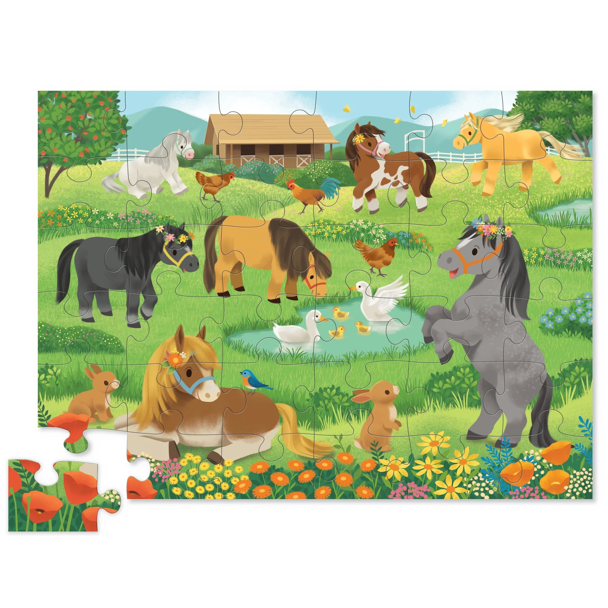 36 Piece Puzzle Pretty Ponies | Crocodile Creek