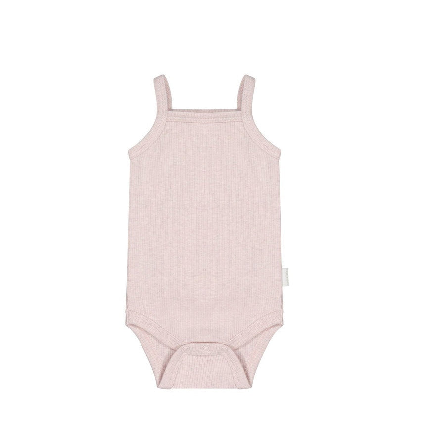 Organic Cotton Fine Rib Singlet Bodysuit - Luna Marle | Jamie Kay