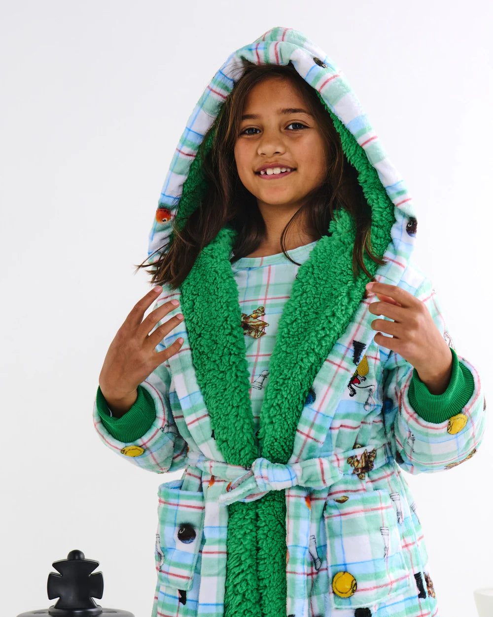 Kip&Co x Eleventh Hour Snookered Tartan Kuddle Kids Robe | Kip & Co