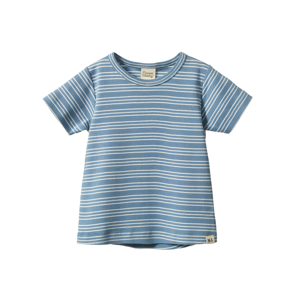 RIVER TEE - Blue Stripe Trio | Nature Baby