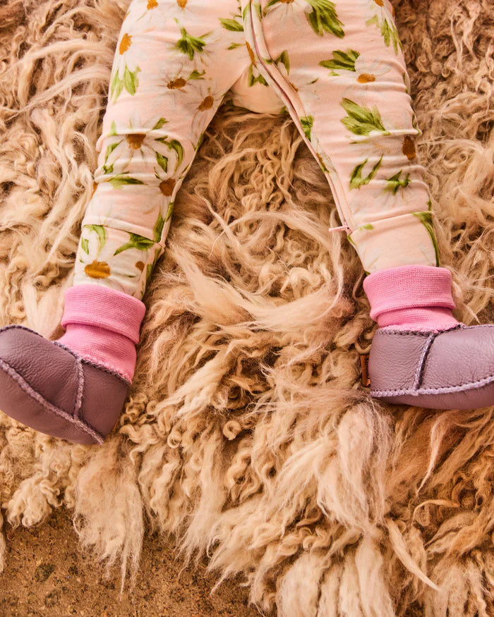 Lilac Baby Booties | Kip & Co