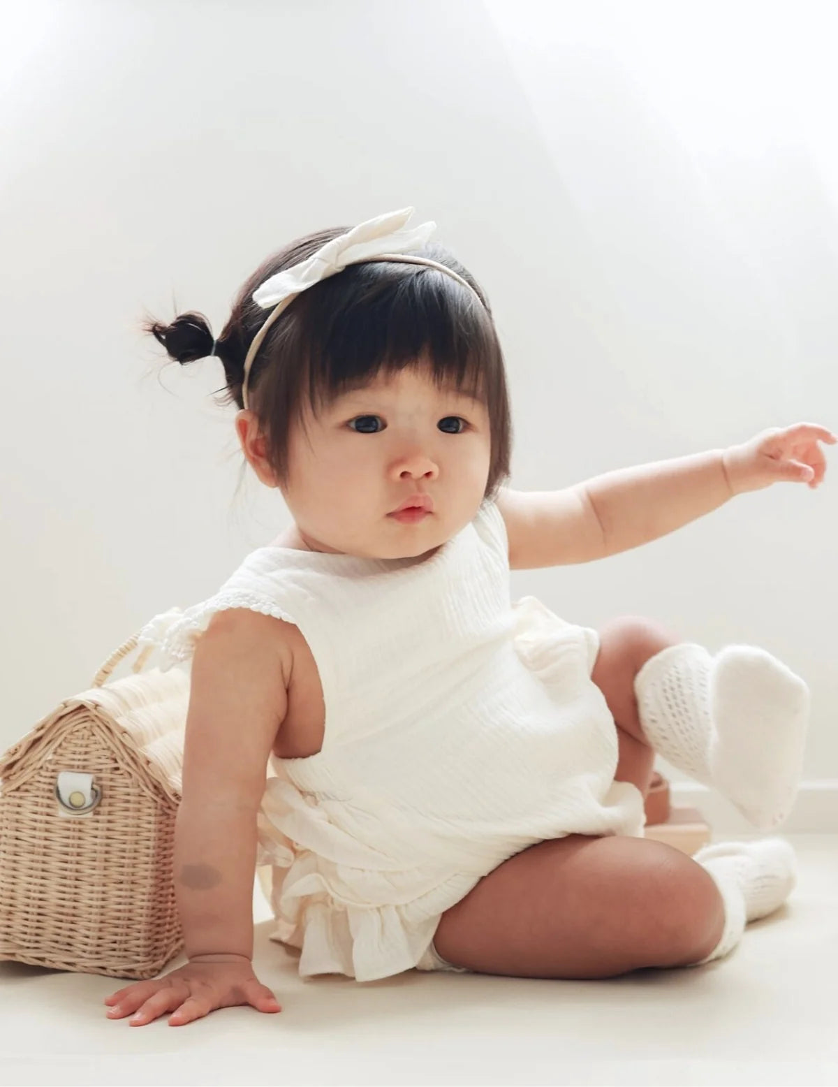 Luiliana Muslin Playsuit - Cream | Karibou